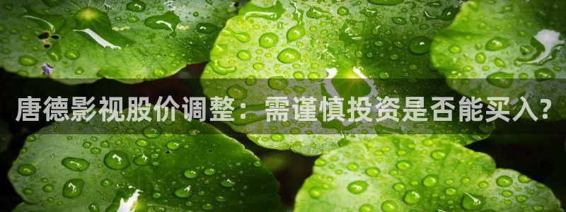 飘零电影网在线观看完整版：唐德影视股价调整：需谨慎投资是否能买入?